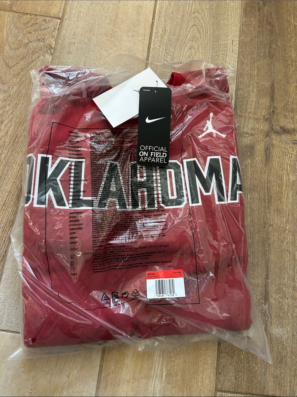 Jordan Red Oklahoma Crewneck Sweatshirt